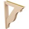 Ekena Millwork 6-in W x 32-in D x 44-in H Funston Trad Rough Cedar Woodgrain TimberThane Outlooker, Primed Tan OUTUR060X32X44FST04RCPR - alternate 4